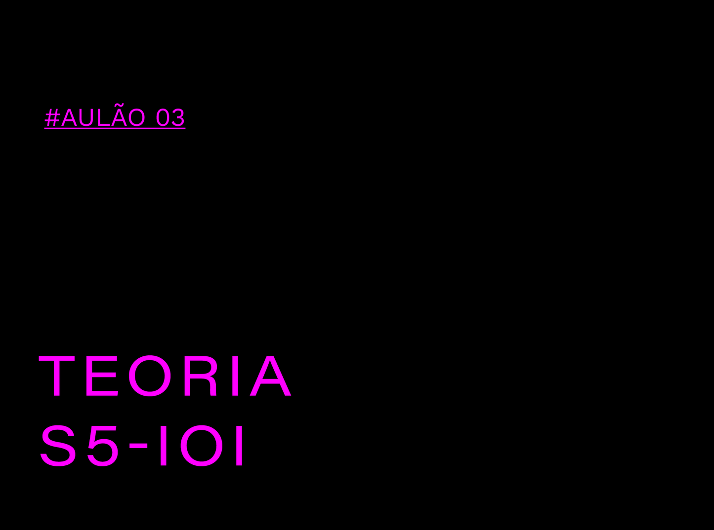 #AULÃO : O SONHO COMO 5º ESPAÇO (2h)