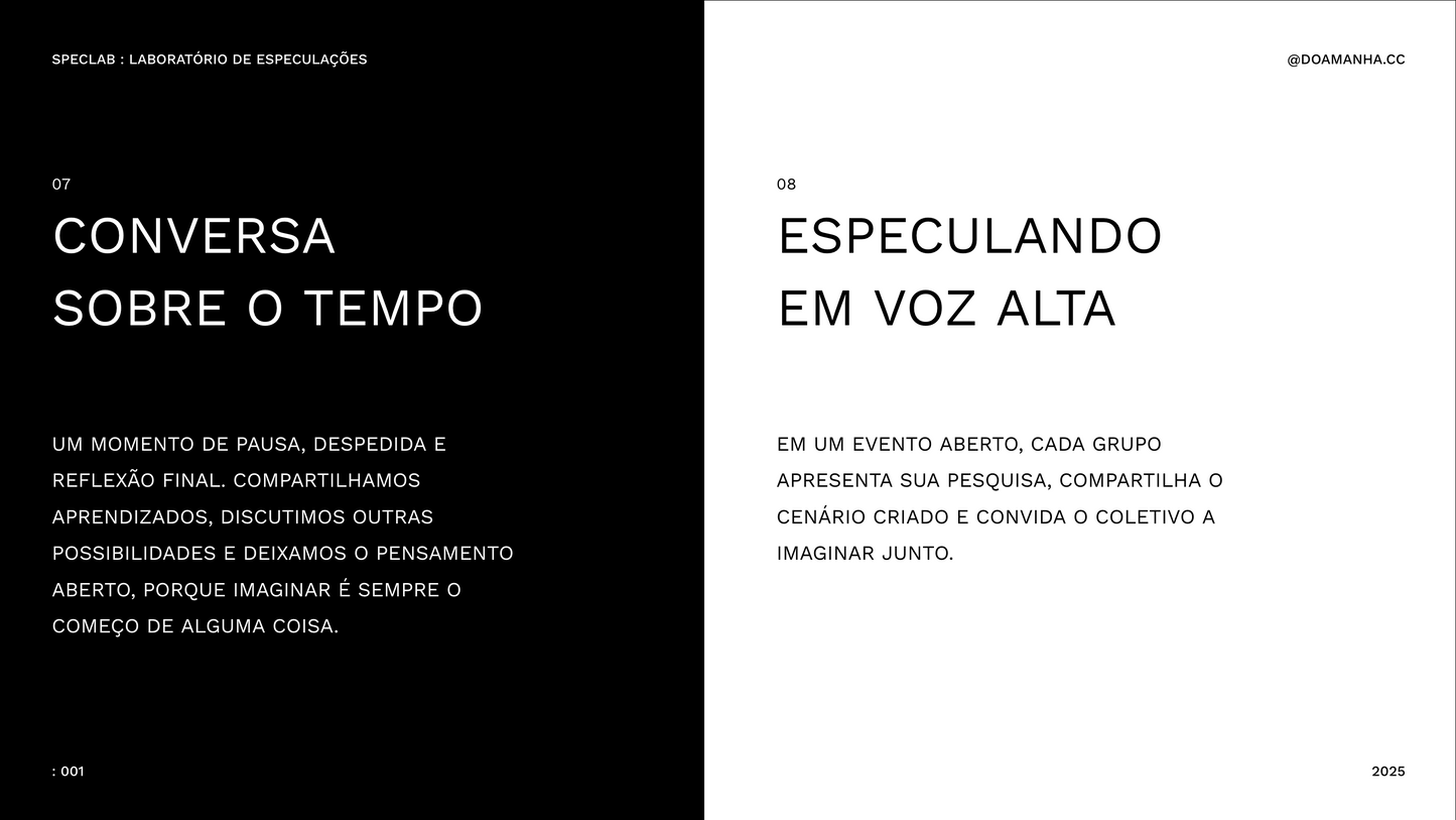 SPECLAB : LABORATÓRIO DE ESPECULAÇÕES